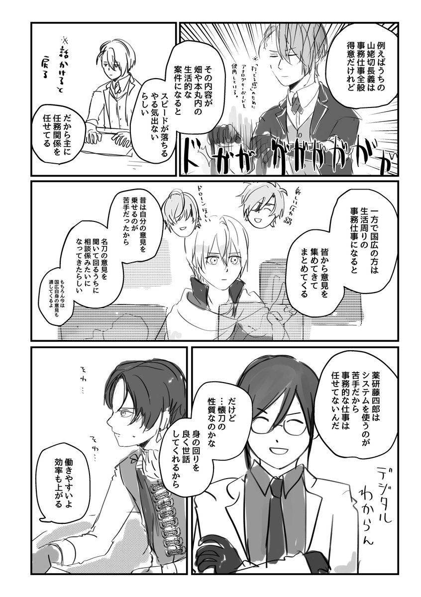 神名鳥本丸と四振りの近侍 