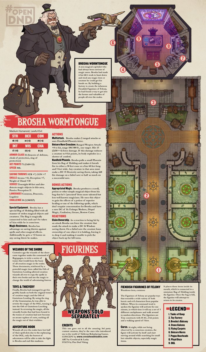 CrossheadStudio's tweet photo. Hasbro and the Orb of Gratuitous Leeching! A free 5E adventure where you get to stop the Big Bad Evil from destroying the @Wizards_DnD OGL.

#opendnd #dnd #OGL #WotC https://t.co/9C1abx3IhE