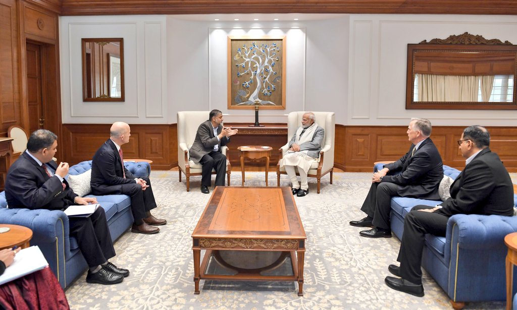 Had amazing meeting with most brilliant of world leaders: <a href="/narendramodi/">Narendra Modi</a> <a href="/PMOIndia/">PMO India</a>

Blown away with his dedication to the people of India and the world and understanding of science and technology

Discussed how India will lead the world in curing cancer and transform agriculture