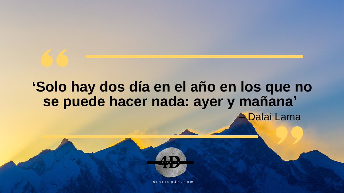 Startup4d's tweet photo. Crea cosas increíbles cada día, concéntrate en el Presente
#emprendedores #presente @SSaavedra4D https://t.co/MhbmjgixXU