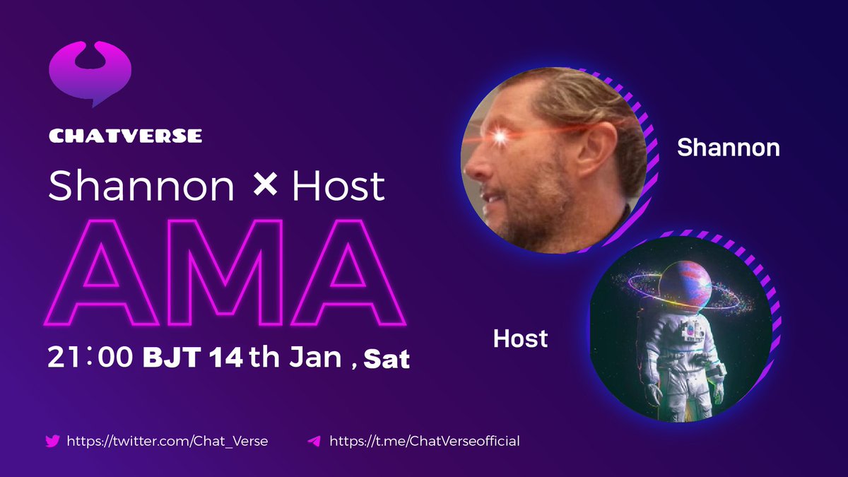 Chat_Verse's tweet photo. ChatVerse
#ChatVerse #AMA Event
π DATE : 14th Jan ,Sat
β° TIME : 21:00
π VENUE :https://t.co/XEfH6BDwYw
#AMA #ChatVerseofficial #NFTS #NFT #NFTMinting https://t.co/99X2hOkYf6