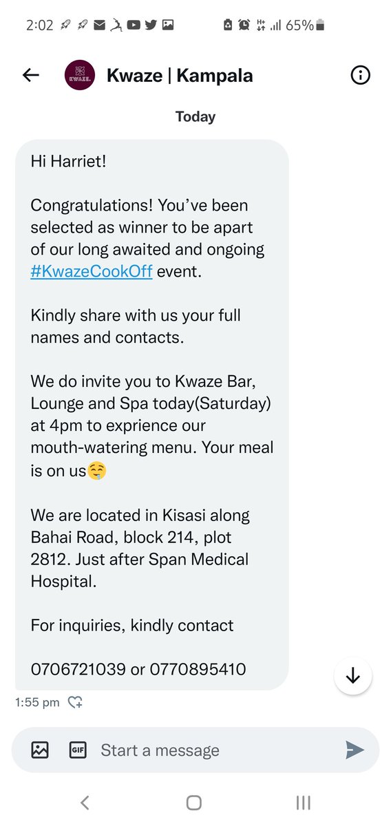 HarrietOcheng's tweet photo. @KwazeUg ๐ is my next stop today ๐๐ you'll are welcome. ๐ https://t.co/Nqhh8v9eQQ