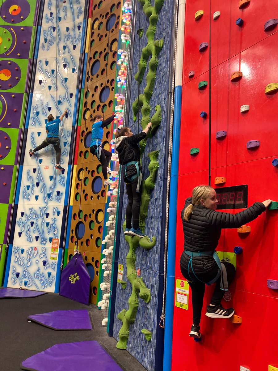hazelyst's tweet photo. Thanks #fitforgirls a great end to the first full working week. Thanks for your energy, laughs and reflections… and of course your encouragement at climbing 🧗‍♀️ Looking forward to the year ahead @sportscotland @YouthSportTrust @michellelivi @carolhawman @Ed_Leisure our hosts 🤩 https://t.co/FKqrwdKJva