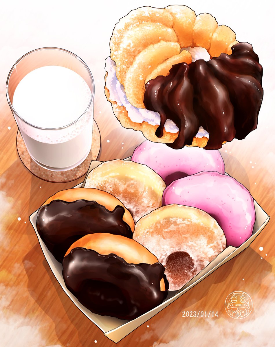 food focus food no humans still life cup doughnut signature  illustration images