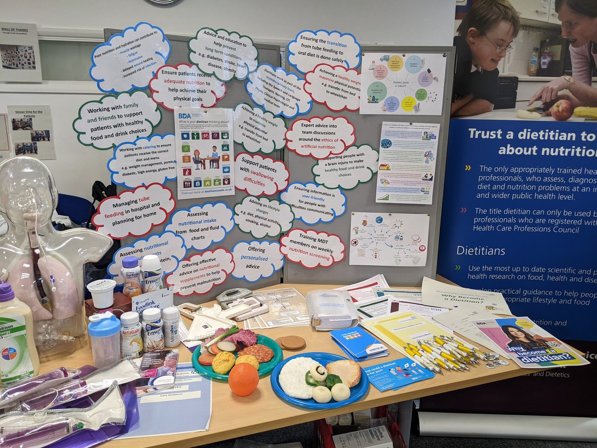 DietitiansSwft's tweet photo. There's still time to see us (upstairs in the John Turner building) 👩‍🍳 We're here untill 1pm but can't guarantee the free chocolate will be!  🍫😋 #whatdietitiansdo #recruiting https://t.co/z6fYBCpYzl