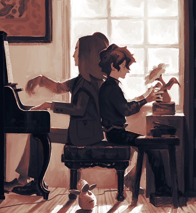 「brown hair piano」 illustration images(Latest)