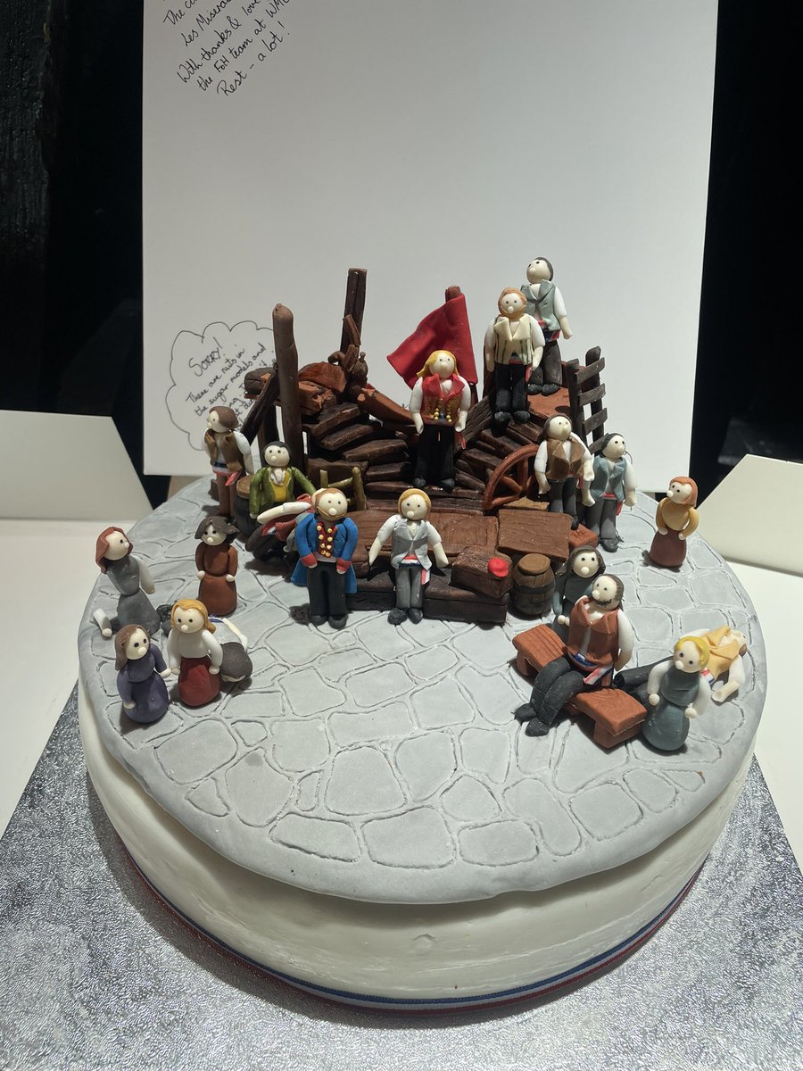 JordanPollard's tweet image. Last day at @lesmisofficial ! What an incredible journey!! Thank you @CVFry for this wonderful cake!