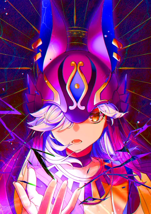 #絵を彩度100にすると超派手 目が痛い 