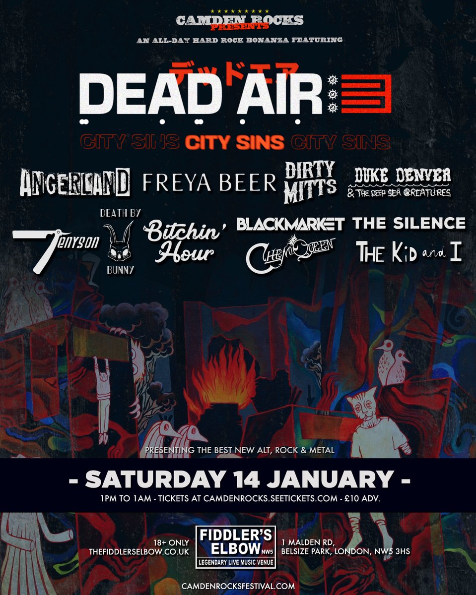 London! Today you've got <a href="/TenysonMusic/">Tenyson</a>
@DeathByBunny3
<a href="/Bitchin_Hour/">Bitchin’ Hour</a>
<a href="/TheKidAndIMusic/">The Kid and I</a>
<a href="/freyabeer/">Freya Beer</a> at The Fiddlers Elbow <a href="/FiddlersCamden/">The Fiddlers Elbow</a> <a href="/CamdenRocksFest/">Camden Rocks Fest</a> - last spaces available >>   allgigs.co.uk/view/artist/87… #gigs #ItsAllAboutTheGigs