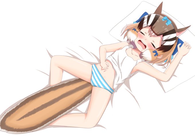 爆睡縞パンリスちゃま#シマリスの頬袋 