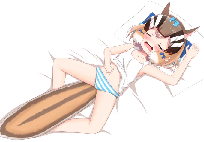 爆睡縞パンリスちゃま#シマリスの頬袋 