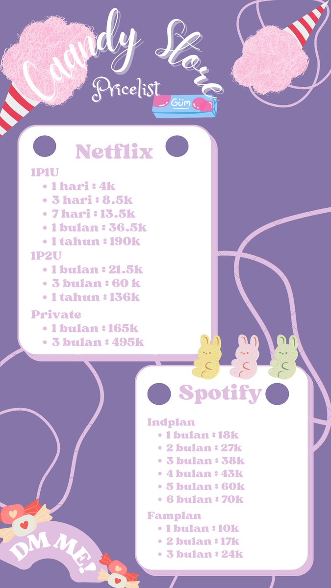 purpleecan's tweet photo. 🍧🎀 𝐹𝒾𝓃𝒶𝓁𝓁𝓎 💞𝓅𝑒𝓃𝓈 𝒞𝒶𝒶𝓃𝒹𝓎 𝒮𝓉🍬𝓇𝑒🎀🍧
🍿• NETFLIX •🍿
🌈And all app premium!!✨️

👑Trusted ✅️
👑Full garansi ✅️
👑And testimonials ✅️

💳 :  BCA, Spay , Gopay, Qris
☎️ : https://t.co/PimBRtbMTr 

#zonauang #zonajajan #zonaba https://t.co/xNO56cCNCb