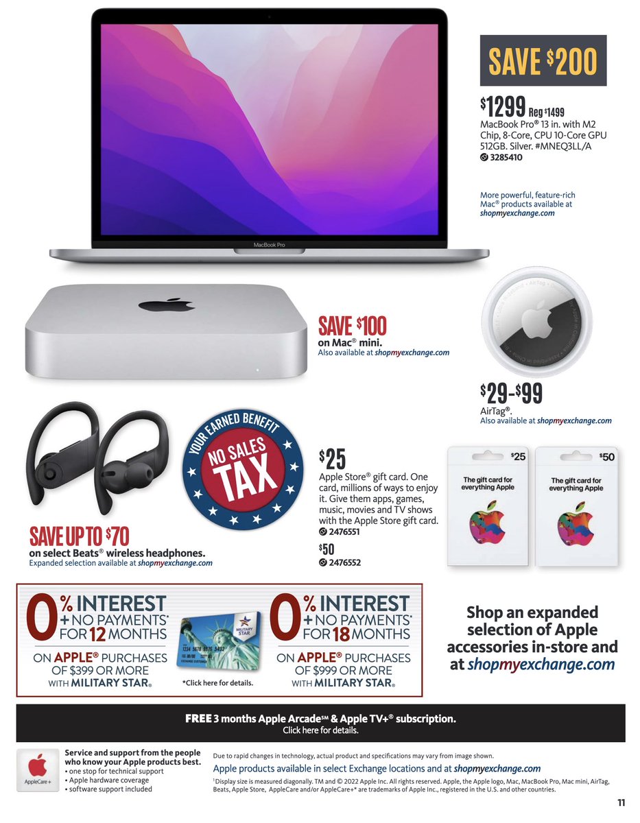 Apple_Rep_RAFL's tweet photo. This week deals are here, come stop by the Exchanges and get with our Apple Rep and let’s not forget to ask the benefits that come with AppleCare 😉 https://t.co/QMpd4IgNO6
