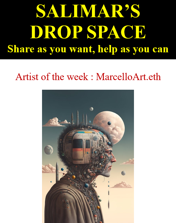 ⏬⏬⏬⏬
I will buy one (at least). 
Drop your best work , price, blockchain⛔️ no link
Help, RT, interact as you want.💞
Artist of the week : MarcelloArt.eth <a href="/A_Magic_Forest/">MarcelloArt</a>