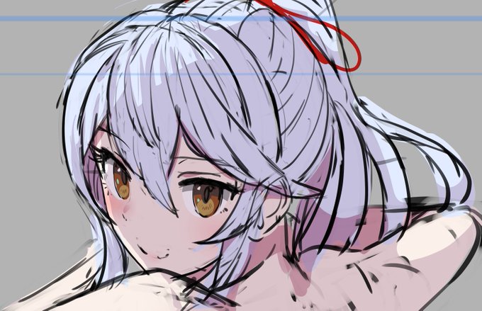 次のFANBOX用検討案、カラーラフまで。没にしてもいい感じで進めてましたけど、このまま採用案になるかも。 