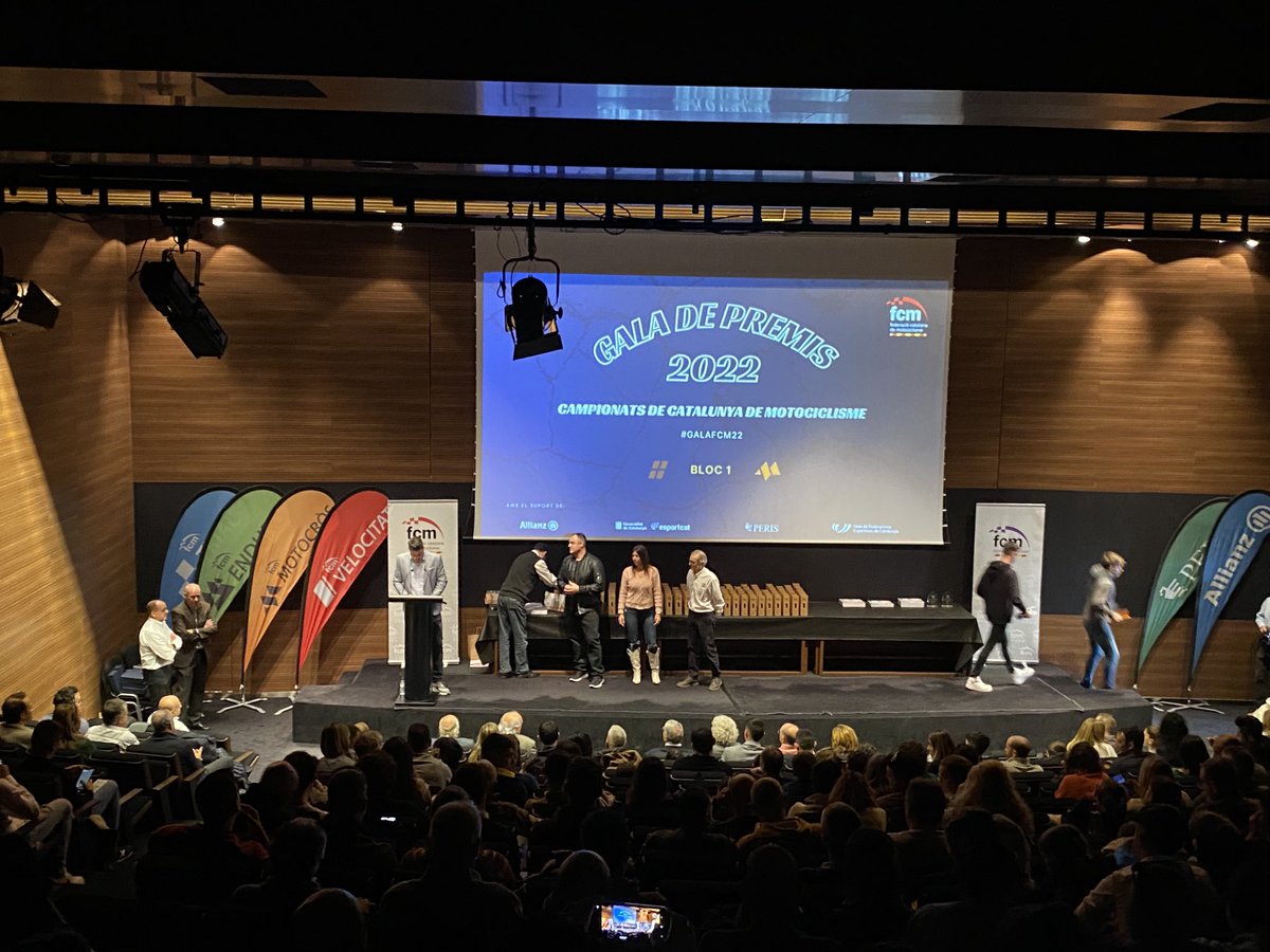 Gala de Premis 2022. Campionats de Catalunya de Motociclisme. Felicitats a tots/es les guardonades i a la ⁦<a href="/FCMotociclisme/">FCMotociclisme</a>⁩ ⁦<a href="/Allianz/">Allianz</a>⁩ Peris per fer-ho possible i apostar per ⁦<a href="/esportcat/">Esports</a>⁩ Femení i el treball de base realitzat. Bona Feina