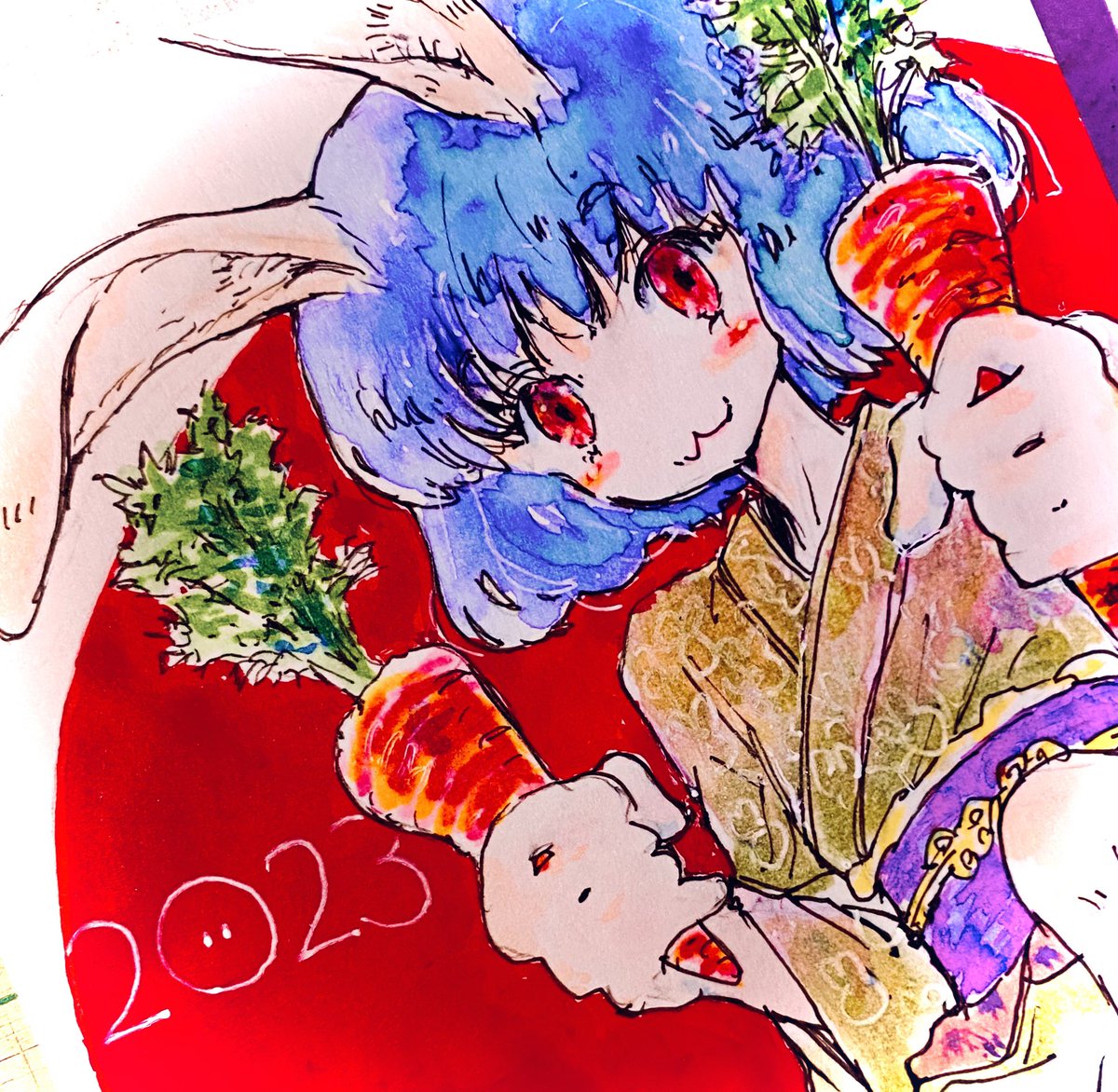 「明けましておめでとうございます本年もこんなペースで失礼すると思います(>人<;)」|せのしょのイラスト