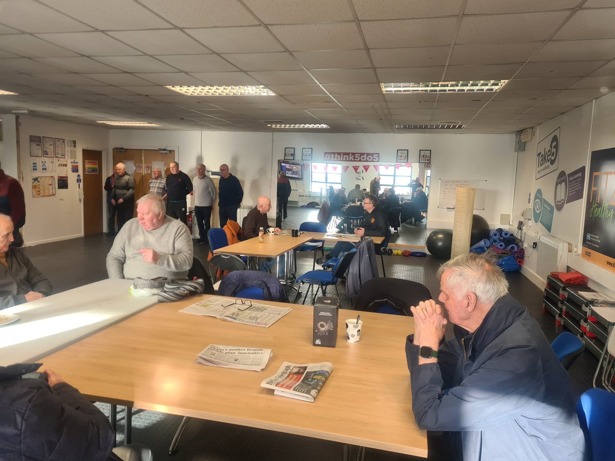 FitzoneThe's tweet photo. The men  were out in force this week with nearly 40 men attending the HIM mens group and mens health and well-being programme #MensHealth #mentalhealth #PhysicalActivity https://t.co/R9hCUWuW2a