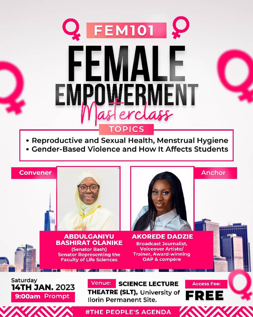 KawtharOmodara's tweet photo. I missed very important Tutorials for The FEM101 female empowerment Master hosted by @TheOlanikeBash at the university of ilorin Science Lecture theater And YES no Regrets at all it was worth it.
You should join if you are nearby
Kindly retweet
#Fem101
@TheOlanikeBash https://t.co/kvO1ofdTw1