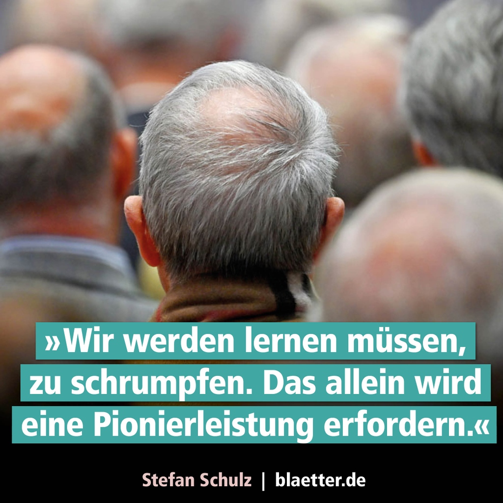 Die Gesellschaft wird immer älter. Daraus ergeben sich vielschichtige Probleme für Politik und Wirtschaft. <a href="/friiyo/">Stefan Schulz 🪴</a> zeigt auf, was zu tun ist, um der Demographiefalle zu entkommen: blaetter.de/ausgabe/2023/j…