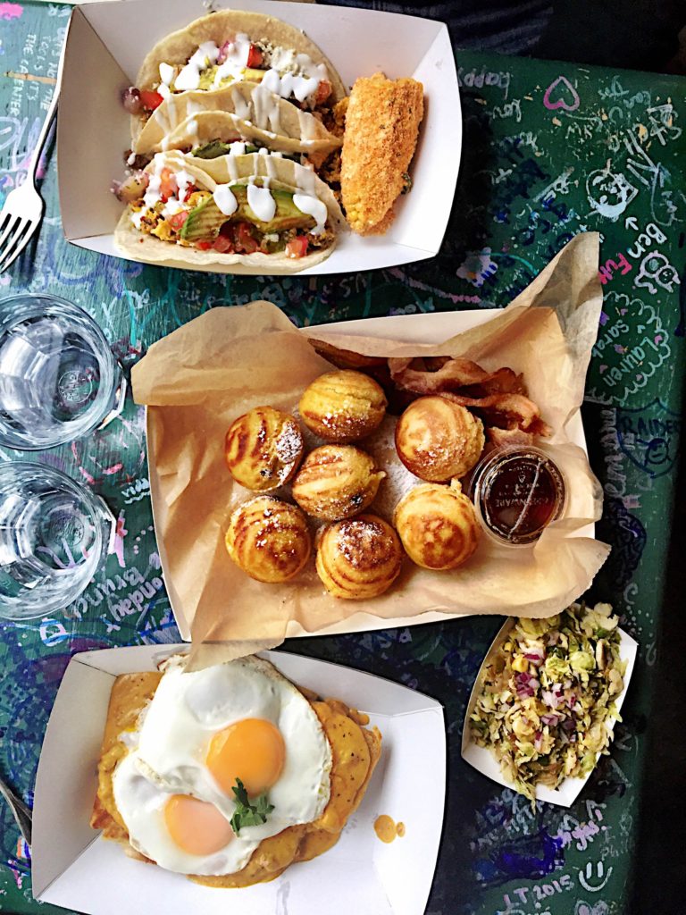 What's the story, morning glory? Rise 'n' shine with a satisfying spread of eclectic meals inspired by Katalina's worldly travels! That's right– breakfast, lunch and early dinner, every meal is boasting tradition with a twist!

Open Daily 8am–3pm!
Katalinas.com