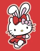 bow rabbit red background no humans simple background hair bow pink bow  illustration images