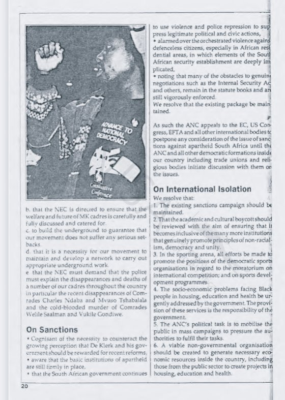 _AfricanSoil's tweet photo. 📑Oh! You might find this interesting, from the archives 😉 

This is a 6 page document which was published in 1991 after the ANC elective conference; resolutions the ANC took then and what was happening. Go through it, read everything!

You first have to know how it all began.. https://t.co/yytqHoDcuT