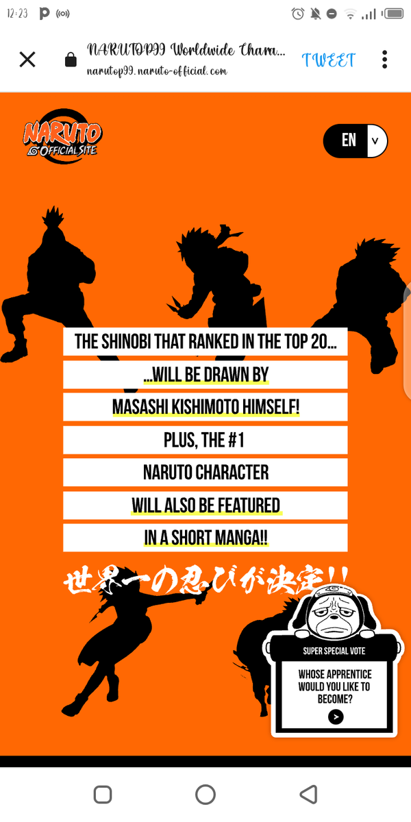 ouatabe's tweet photo. So I just went to vote for hinata but the poll is closed now https://t.co/4MspoYcPdt