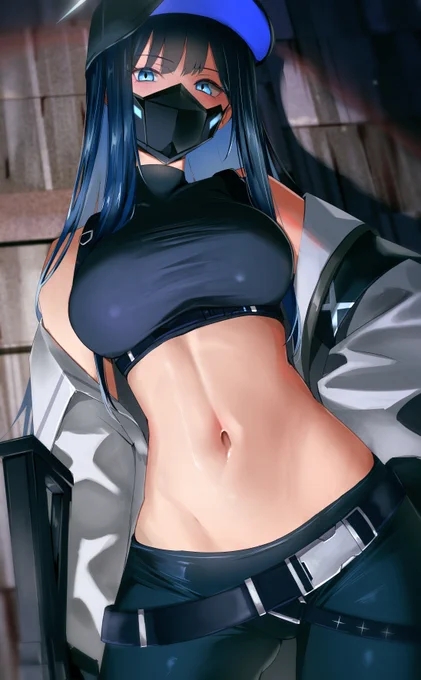 錠前サオリお腹塗るの楽しいですね#ブルアカ 