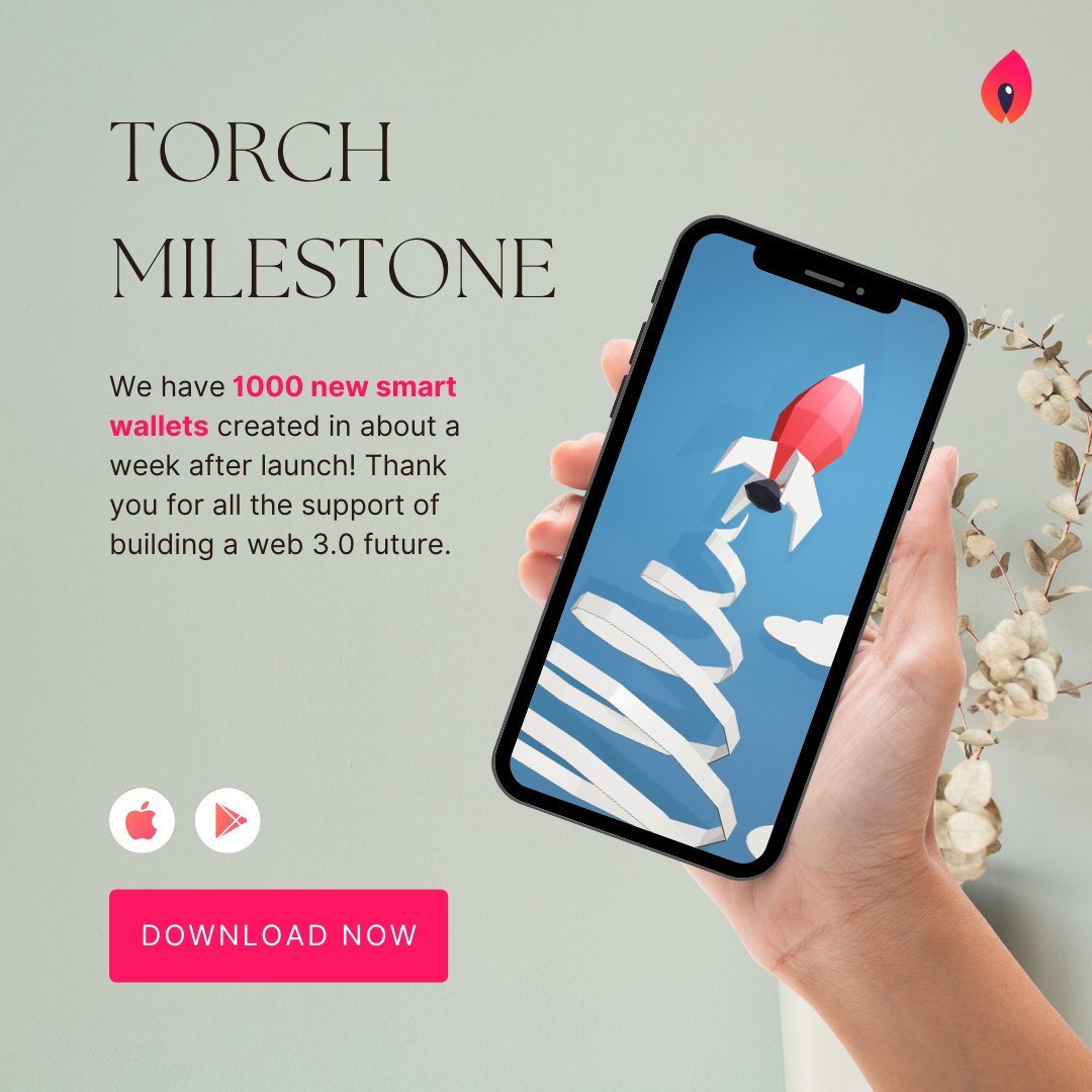 TorchWallet's tweet photo. We crossed 1000 new on-chain smart contract wallets in about 1 week time!!! Thank you for all the support. 

We'll have an event coming up make sure to pay attention to socials 🎁

📲iOS https://t.co/BqLu5k7J1j
📲Android https://t.co/2KBJBHfuDF

$ZIL #Zilliqa https://t.co/RxW40r57aU