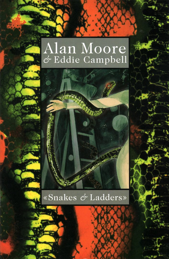 superfuturetro's tweet image. Snakes and Ladders, cover by Eddie Campbell (2001), Eddie Campbell Comics (Paddington, Brisbane, Queensland, Australia).

#comics #comicart #2000s #coverart #indiecomics #alanmoore #magick #magic #snake