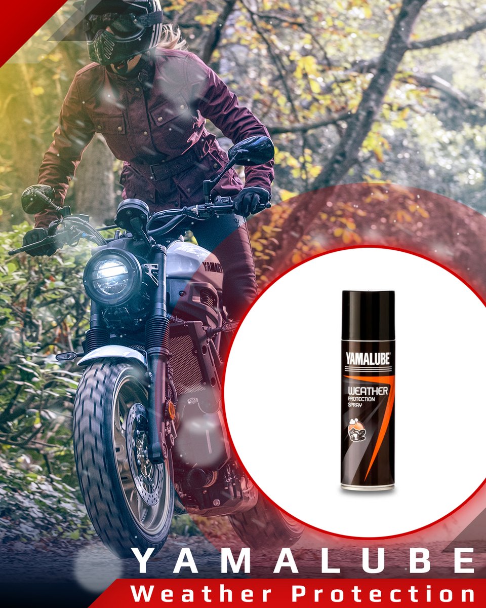 Protect your bike from rust and corrosion this winter with Yamalube® Weather Protection Spray 💪 

◾️ Protects metal parts against corrosion
◾️ ‘Self-healing’ transparent film
◾️ Lubricates and displaces moisture

Find out more 👉 bit.ly/3WbIkSl 

#Yamaha #RevsYourHeart