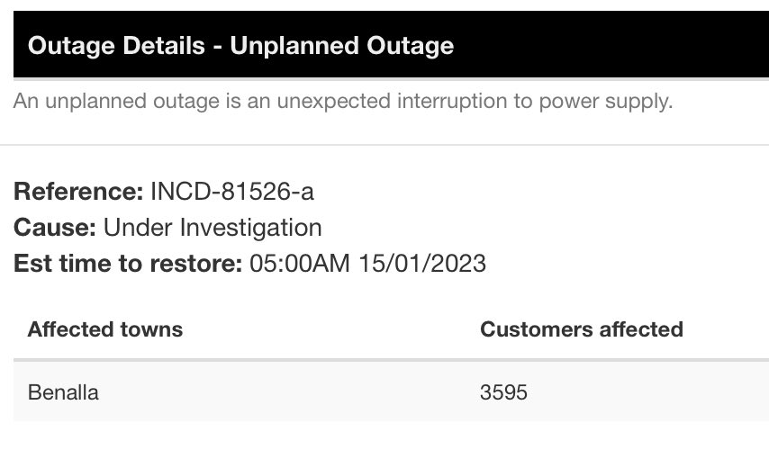 StarVisualsAu's tweet image. Over 4000+ properties have lost power in #Benalla and surrounding localities as this storm passed through. #vicweather @Melbweather2022 @Johnted_113 @VicStormChasers