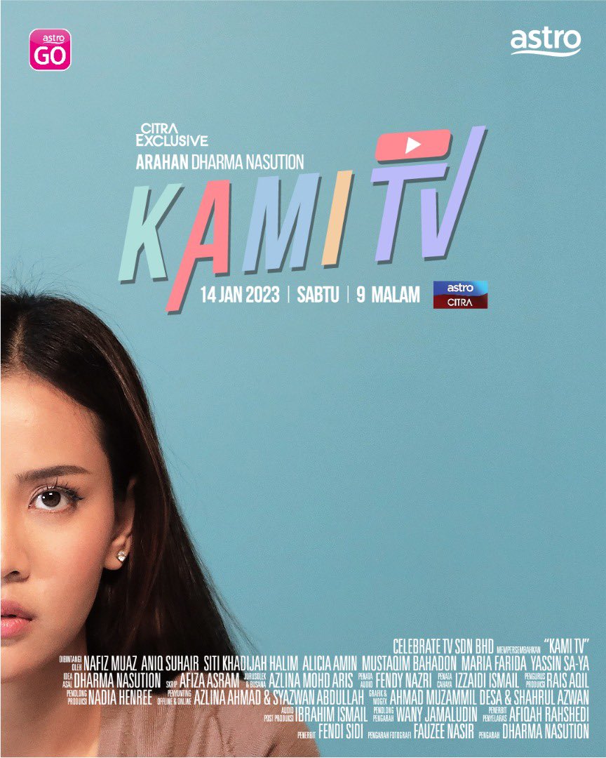 Malam ini! 🔥

🎬 KAMI TV 🗓 14 JANUARI 2023 📺 9 MALAM DI ASTRO CITRA ATAU STRIM DI ASTRO GO / ULTRA BOX! 

Produksi: <a href="/celebratetv/">Courtney MacIsaac</a> 

#KamiTV #CitraExclusive #DramaBergandaGanda