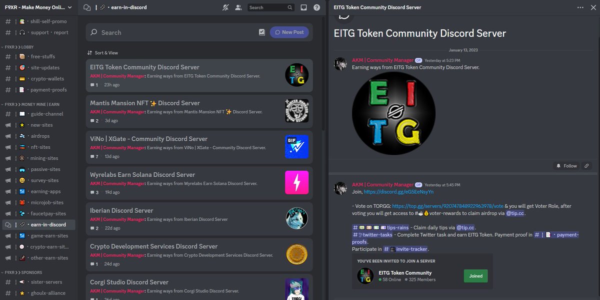 ttearncrypto's tweet photo. Hello dear @Discord users, We have just listed #EITGTokenCommunity's Server in our #EarninDiscord list at our F9XR #Discord Server, checkout -
Join F9XR Discord Server, first: https://t.co/6c99I0KYcA
then go to this link:
https://t.co/irGkVkHi1M
| #EITG | #EITGToken | #IsRod | https://t.co/xoY2HAQAGT
