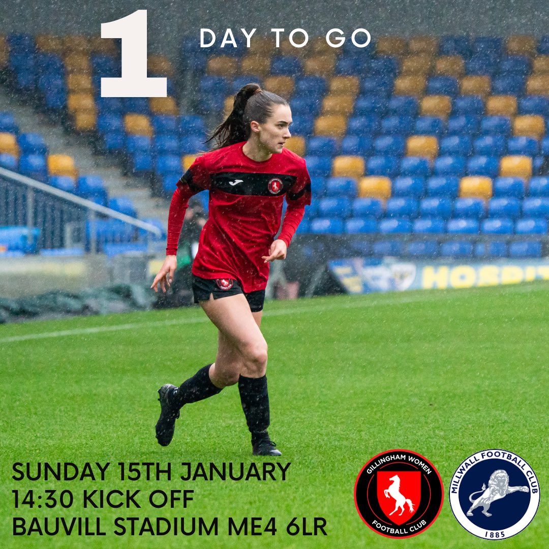 𝙐𝙋 𝙉𝙀𝙓𝙏 👉

📅 15th January 23
🆚 @millwall_lfc 
🏟️ Bauvill
⚽ Kent Women's Cup
⏱️ 14:30 KO
🎟️ Adults £5, Under 18's Free

#InThisTogether| 🔴⚫️
#KentWomensCup
