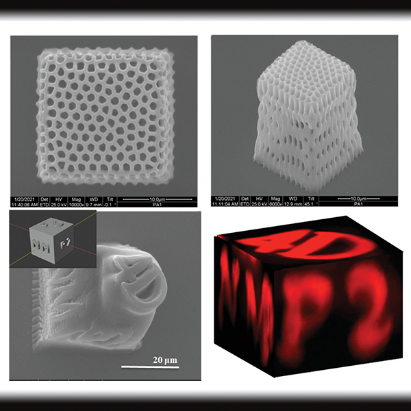AdvPortfolio's tweet photo. This cubic structure🧊 is obtained by a technique based on two-photon induced polymerization.

Thanks to a specific photoinitiator, this micro-object👇 has a living character that allows its post-modification with light.

Take a look: https://t.co/MRhwUY4LAw https://t.co/fVjWs4kpy2