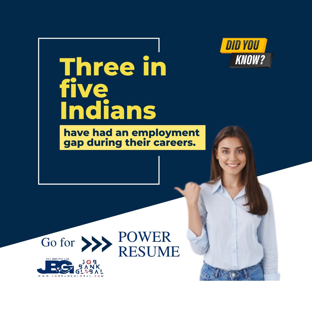 JobBankGlobal's tweet image. Did you know?

Three in five Indians

Go for -- Power Resume

#lamarankerja #cvbagus #cvprofesional #coverletter #jasacvmurah #carikerja #buscotrabajo #vacante #resume