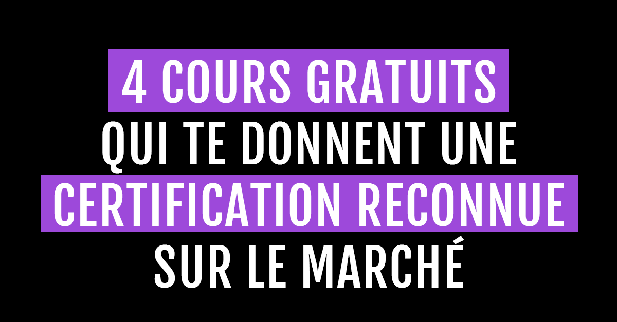 TheAlexCallen's tweet photo. 4 cours GRATUITS sur le MARKETING DIGITAL qui te donneront une certification RECONNUE par les entreprises : https://t.co/X7iN6bGDgN