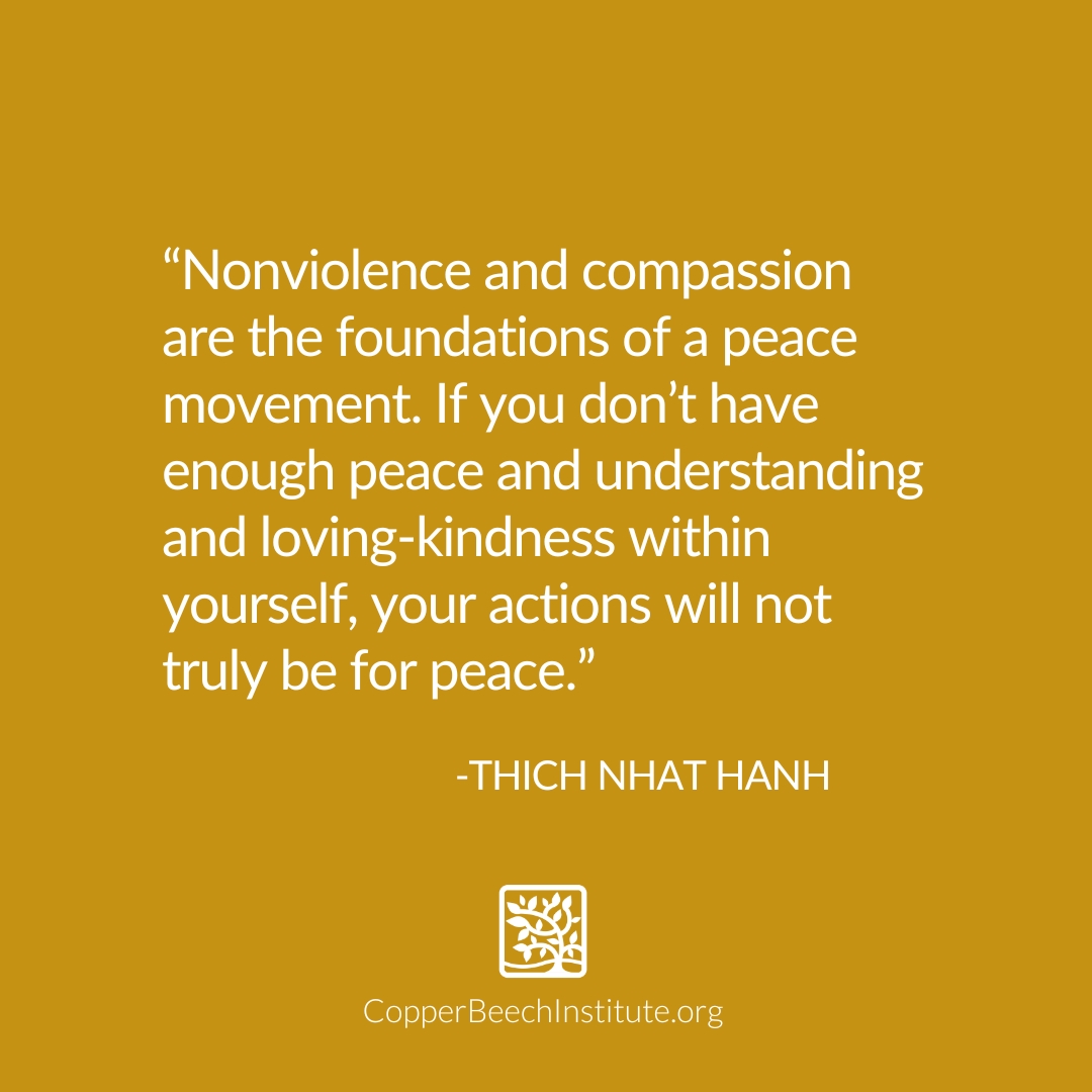 CopperBeechCT's tweet photo. We love this reminder from one of our greatest teachers, Thich Nhat Hanh. ❤️

#mindfulsocialjustice #peace #peacemovement #presence #resilience #mindfulness #meditation https://t.co/Ft2gIKqweL