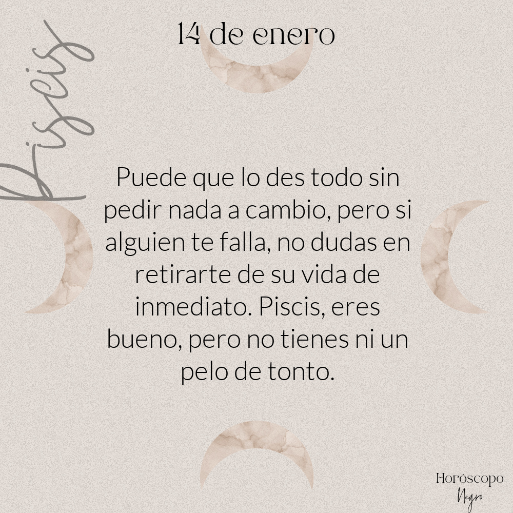 piscis_hn's tweet photo. El horóscopo diario del 14 de enero para Piscis 🔮♓ #horoscoponegro #horoscopodiario https://t.co/sVedaOocSH