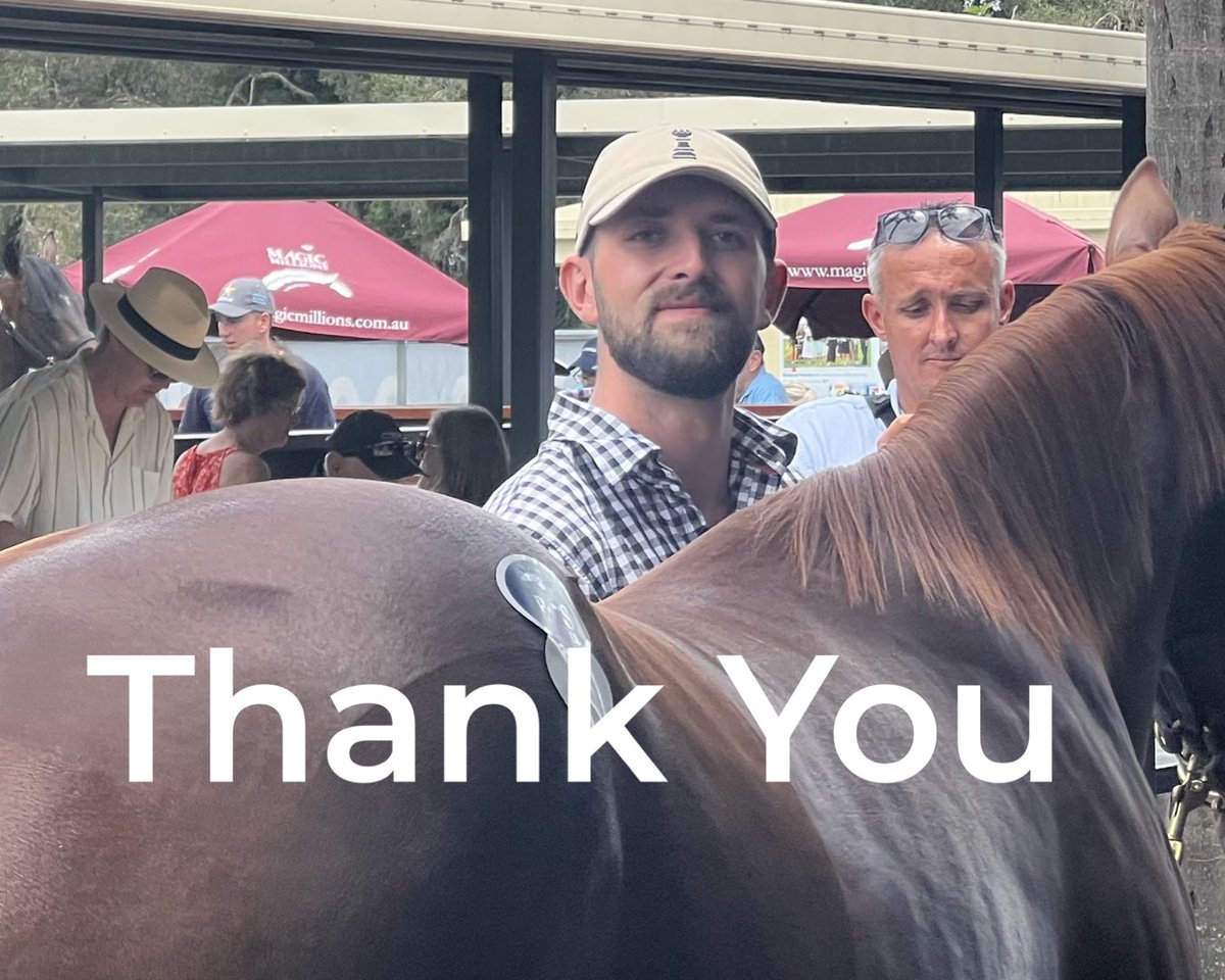 Big thank you to all our staff here on the sales ground and at home on the farm. Another great sale <a href="/mmsnippets/">Magic Millions</a>. Thank you to the purchasers of our yearlings. Wishing you all the luck and success for the future.