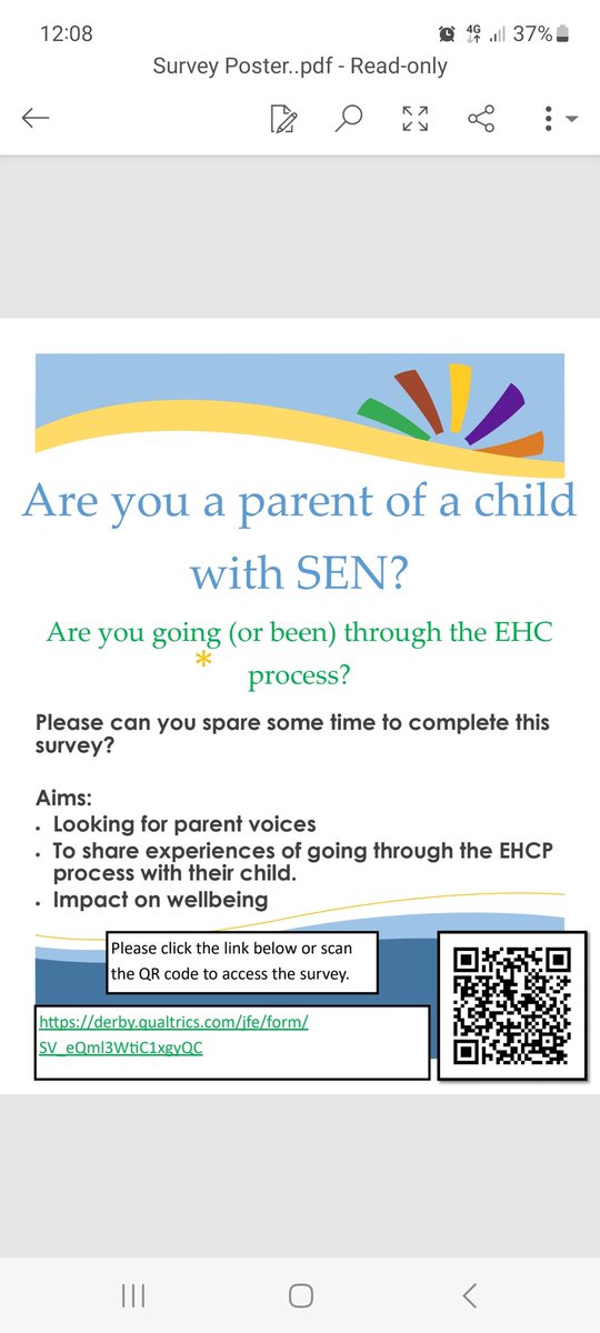 Help needed - please  click on the link below to access my anonymous survey for my Masters in Psychology

derby.qualtrics.com/jfe/form/SV_eQ… 

Please feel free to re-tweet this and wide for me. 🙏😊 Thank you. 

@SENParenting @SpcialNdsJungle @send #parentvoice #ehcp