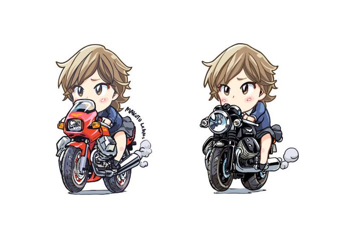 真琴ちゃんはMotoguzziと共にやってくる。 