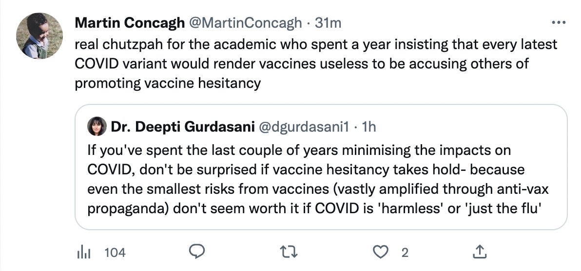 Dr. Deepti Gurdasani tweet media