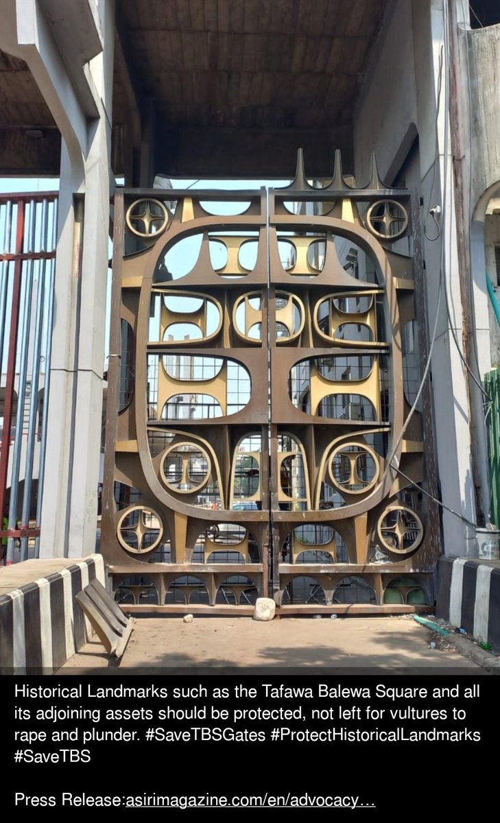 JustSabina23's tweet photo. An environmental and historical group has condemned the unlawful demolition of the iconic gates of the Tafawa Balewa Square (TBS) https://t.co/YomNphn7OZ
#saveTBS #SaveTBSGates #ProtectHistoricalLandmarks https://t.co/JyziWMBrcR