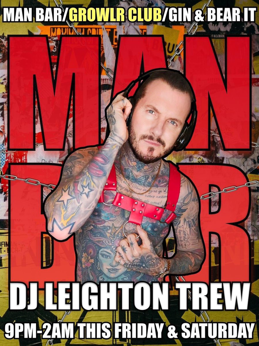 BAGsBlackpool's tweet photo. Top DJ lands in Blackpool…
‼️ You’re in for a treat tonight at ManBar with one of the top DJs who’s been working on the Manchester scene ~ DJ Leighton Trew ~ with the usual cheap drinks all night and doors open from 8pm at ManBar ‘til 2am https://t.co/2frxtp0z6E