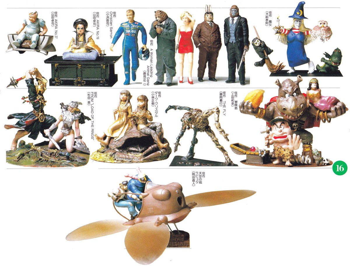 1987年度のタミヤ人形改造コンテストの入賞作品と佳作作品。 製作者の