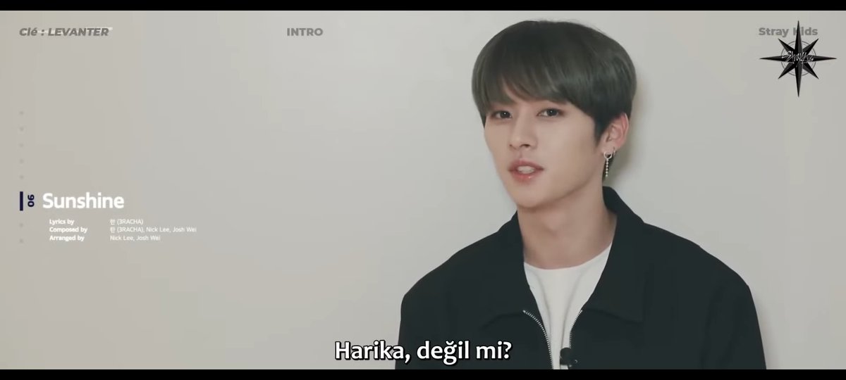 🎥 [#SKZÇEVİRİ]

[YouTube] "Stray Kids [INTRO “Clé: LEVANTER”]"

Keyifli seyirler dileriz~ 💗💫

Çeviri: ilyourim 
Kontrol: Mari 
Zamanlama: Angelita

🗝️ youtube.com/watch?v=AOC9Yt…