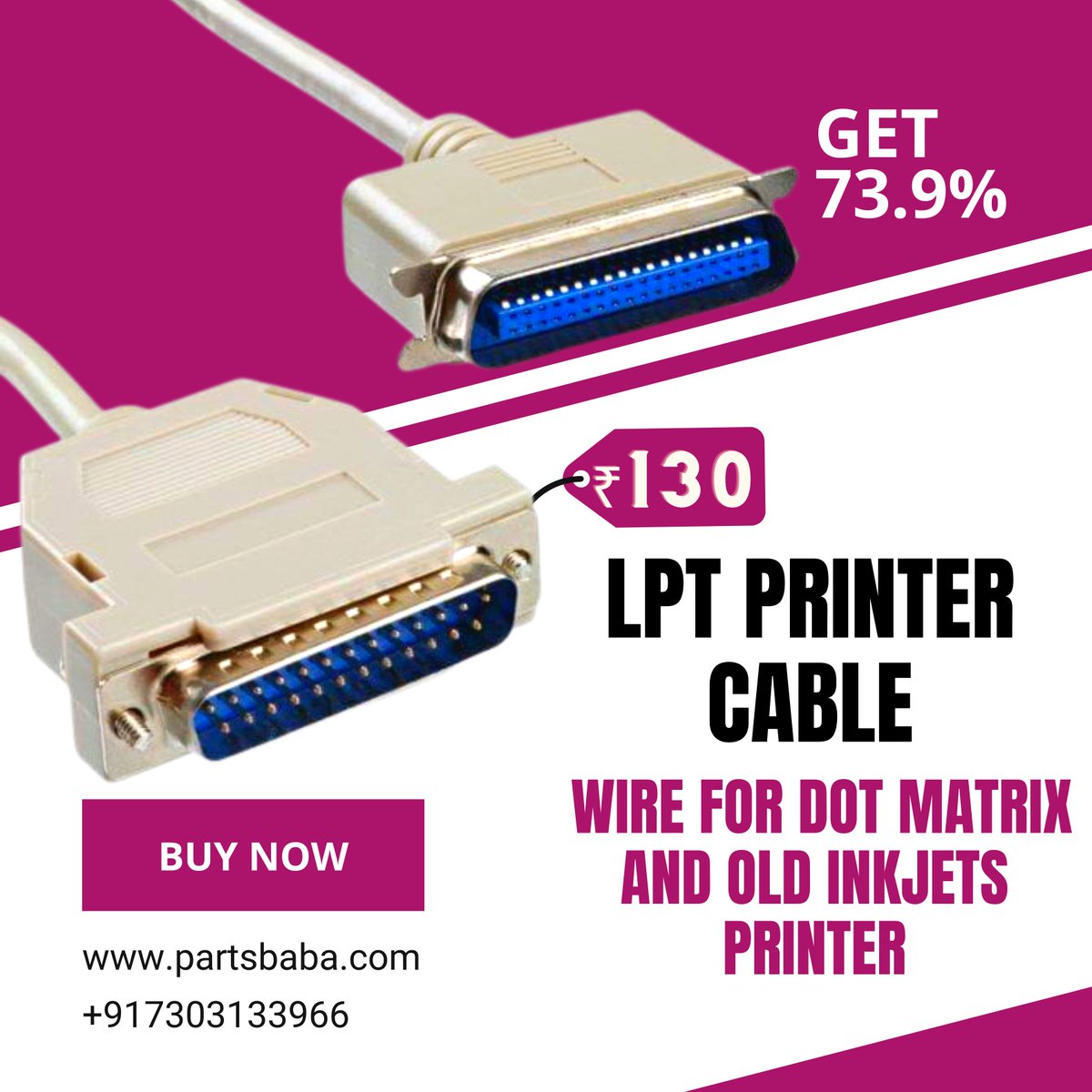 partsbaba_india's tweet image. LPT Printer Cable
LPT Printer Cable for Wire For Dot Matrix And Old Inkjet Printer 
Buy Now On Partsbaba.com
Buy And Get More Discounts / Buy And Get More Discount In Bulk  
partsbaba.com
#partsbaba #lptprintercable #printercable #dotmatrix #oldinkjet #printer